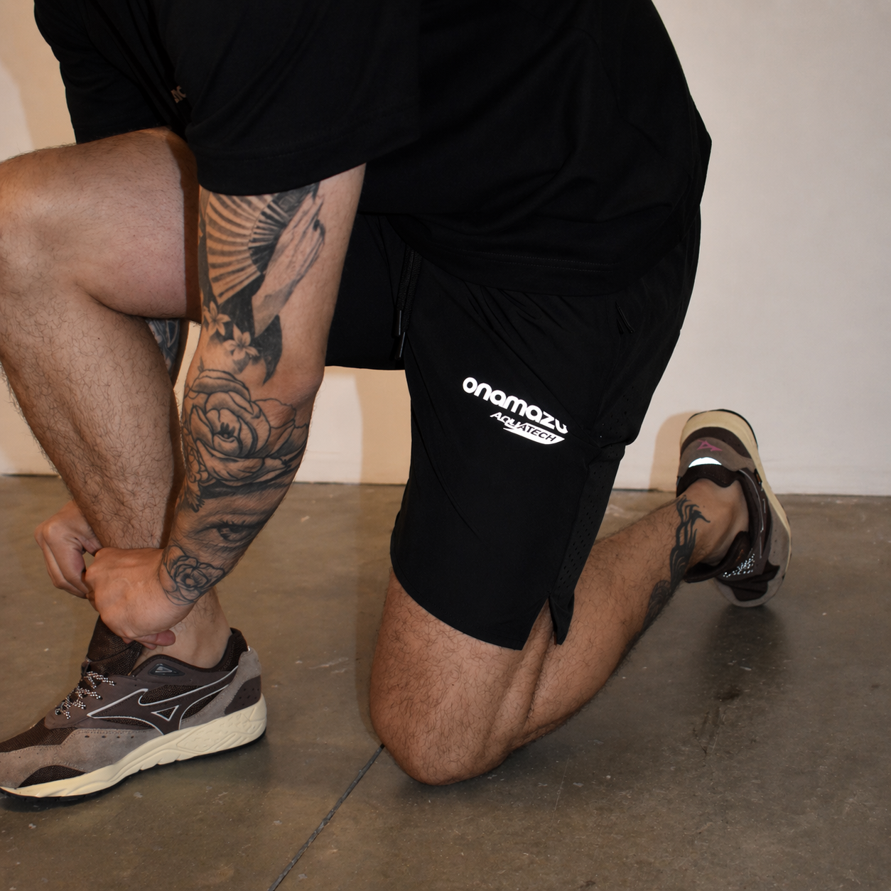 Onamazu Black AQ Tech Shorts